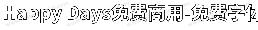 Happy Days免费商用字体转换